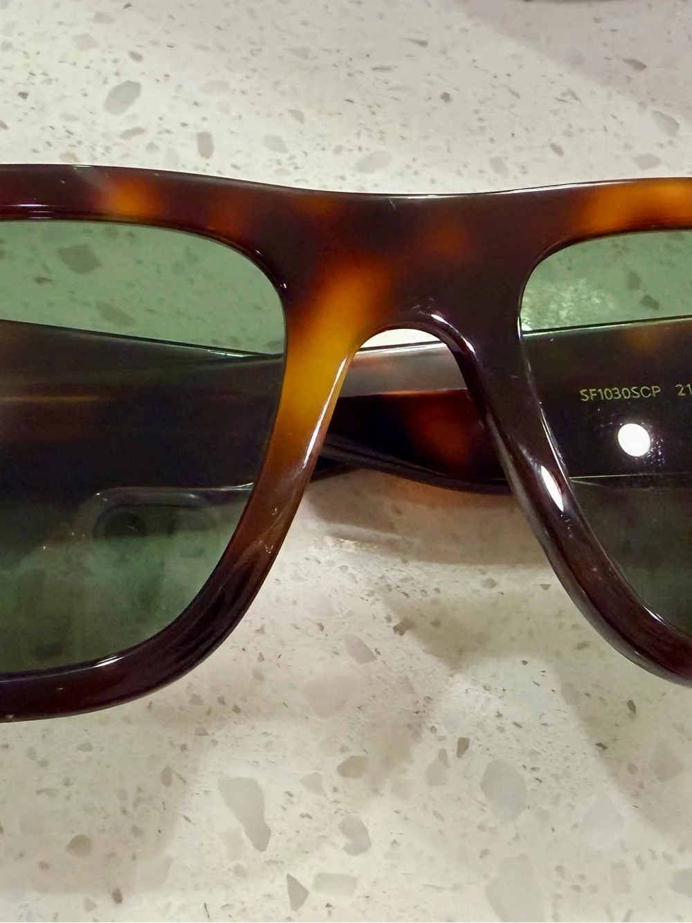 Salvatore Ferragamo Brown Tortoise Square Sunglasses with Black Lenses